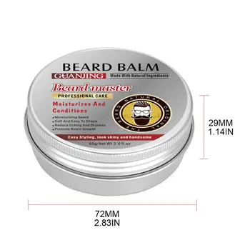 

Men Beard Balm Moustache Conditioner Natural Moisturizing Styling Conditions Gentlemen