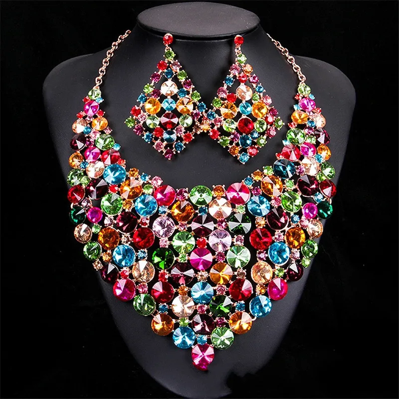 Dubai Luxury Crystal Wedding Jewelry