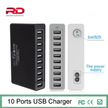 Быстрая зарядка 10 портов несколько USB зарядное устройство несколько устройств зарядка 5V10A 50 Вт смарт Быстрая зарядка usb зарядное устройство для iPhone xiaomi