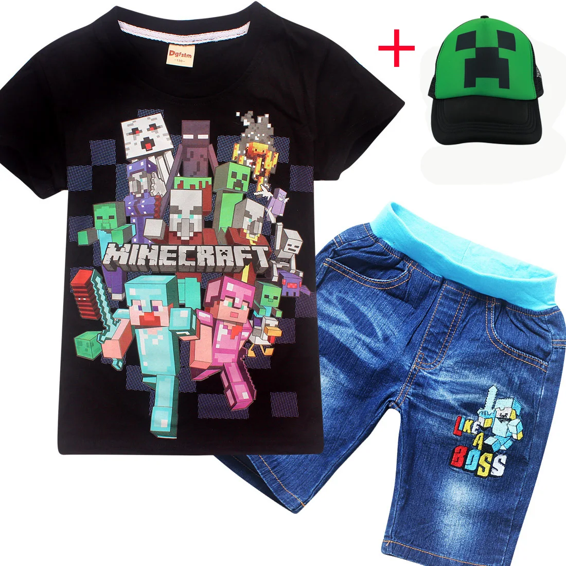 

Minecraft Sports Suit for Boys Clothes Sets Summer Cartoon Teenage Boy Clothing Set Kids Tracksuit Children Shorts 6 12 14 Years
