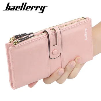 

2020 Name Engrave Women Wallets Fashion Long Leather Top Quality Card Holder Classic Female Purse Zipper Brand Wallet For Women