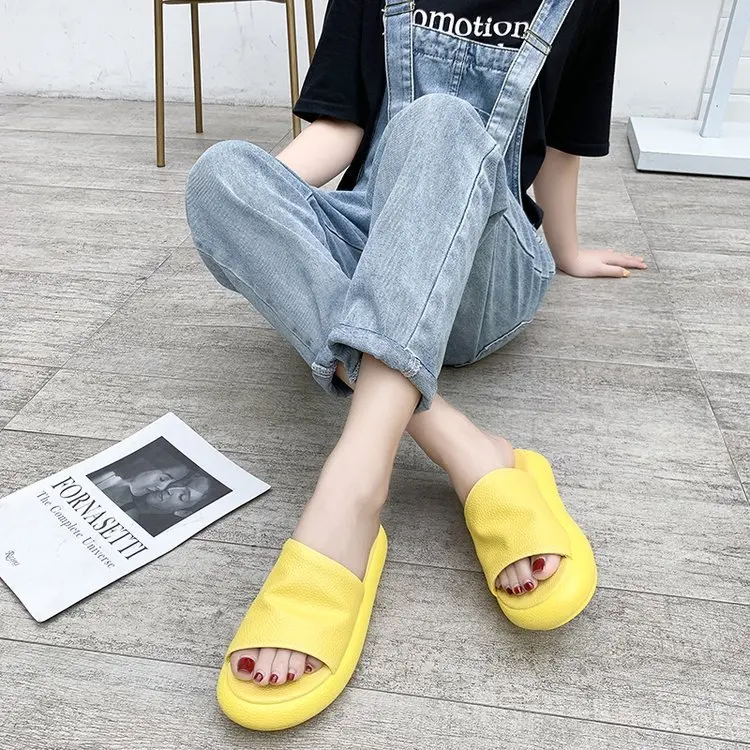 

Summer Slippers Women Shoes Woman Summer Slippers PVC Non-Slip Slippers Beach Soles and New Fashionable Adhesive Shoes