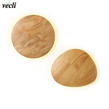 

Modern LED Wooden Wall Lamp Nordic Originality Indoor Wall Lighting AC110-240 V Personality Bedside Bedroom Wall Light