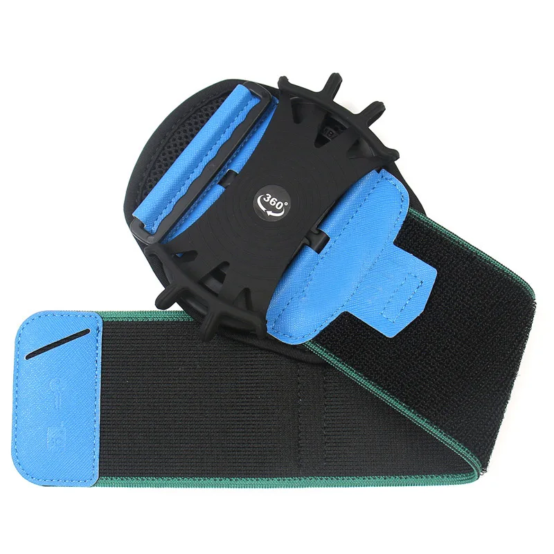 blue non-detachable Универсальный Дышащий вращающийся спортивный браслет для спортзала бега спорта мобильный наручный чехол для телефона SGA998 - Цвет: blue non-detachable