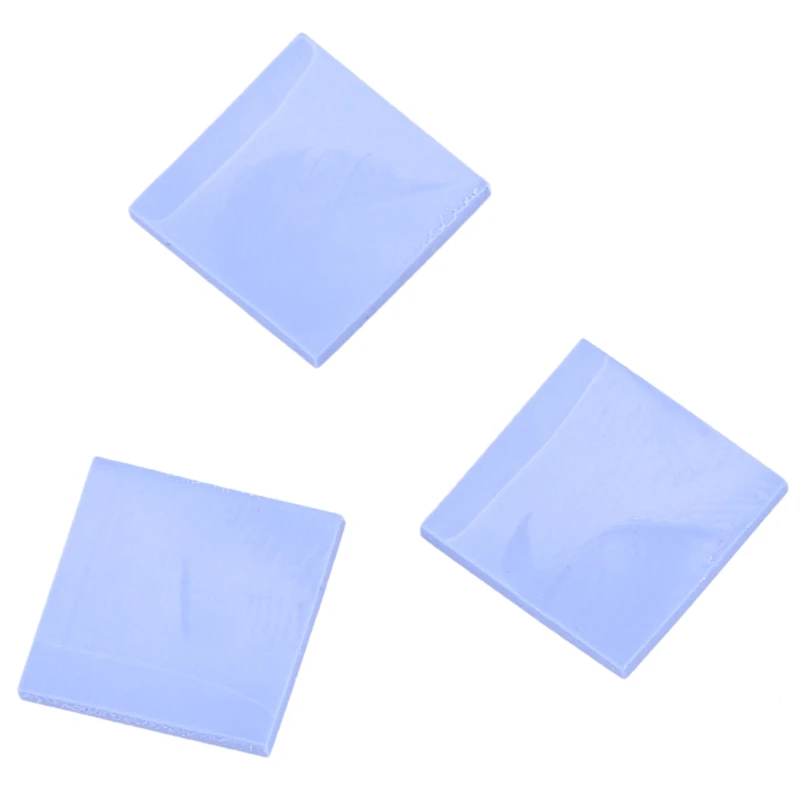 Promotion! 100X 10X10x1mm Silicone Thermal Pad For Conductive Heat Sink Insulation Pate, Blue