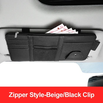

Car Sun Visor Storage Clip Glasses Storage Clip Driver's License Storage Bag Car Interior Supplies Auto Accessories