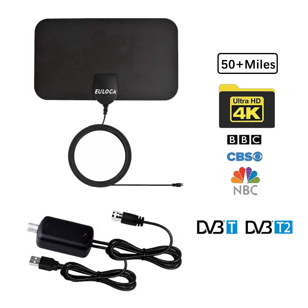 50 миль 30 дБи внутренняя высокая усиленность Freeview HD цифровая ТВ антенна 1080P / VHF UHF и