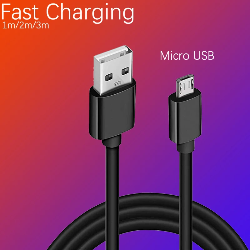 Micro USB Cable Fast Charging Microusb For Huawei P20 P30 P40 Samsung S7 Xiaomi Redmi Note 7 Pro Android Phone cable charger | Мобильные