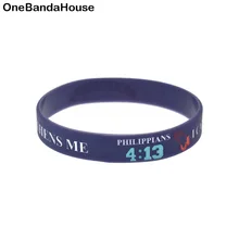 OBH 50 шт. греческий силиконовый резиновый браслет филиппианцы 4 13 я могу сделать все вещи