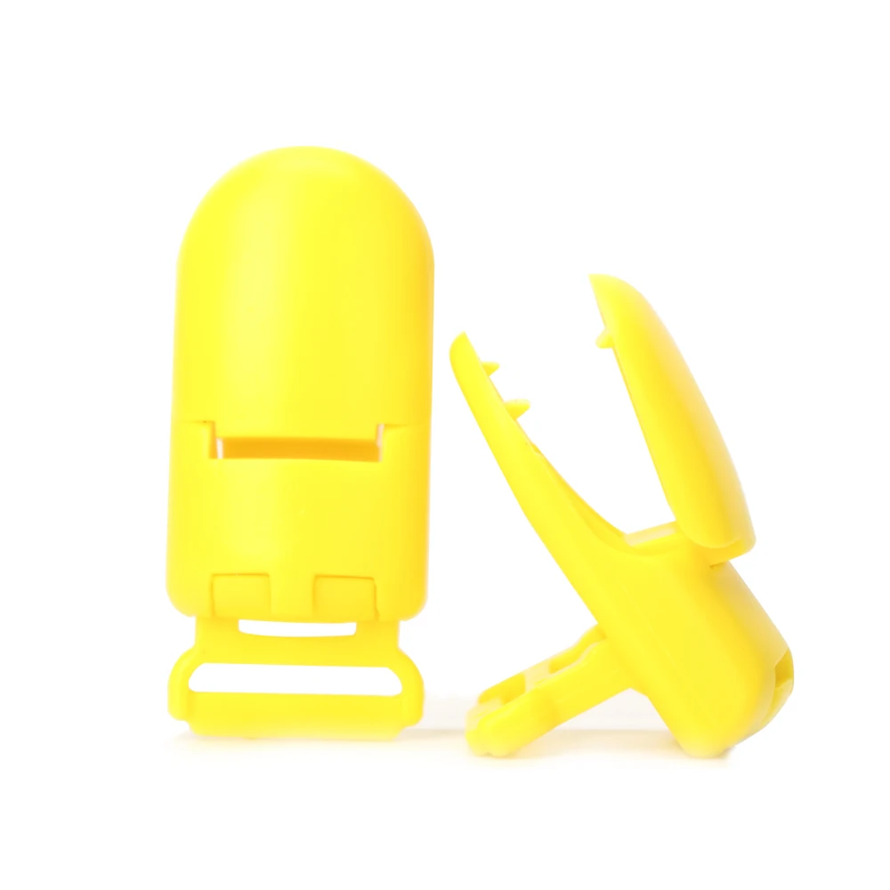 Yellow 10 шт./лот клипсы для соски 15 мм сплошной Пластик пустышки для младенцев, держатель-застёжка для сделай своими ругами слингобусы детские соски-пустышки держатель для сосок - Цвет: Yellow