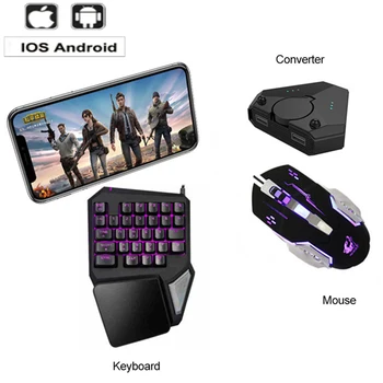 

LED PUBG Mobile Gamepad Controller Gaming Keyboard Mouse Converter For Android Ios Phone IPAD Bluetooth 5.0 Adapter Free Gift