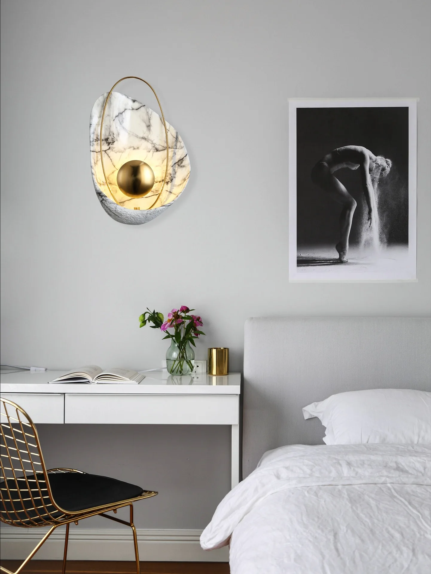 Постмодерн дизайн креативный гипсовый крытый гостиная спальня лестница светильник Настенный светильник