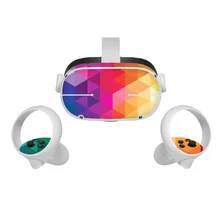 Para oculus quest 2 vr adesivos fone de ouvido realidade virtual dos desenhos animados decalques proteção da pele do pvc para oculus quest 2 vr acessórios
