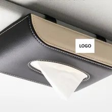 Автомобильный кожаный солнцезащитный козырек коробка для салфеток Держатель съемные наклейки коробка для салфеток Органайзер Подходит для BMW TOYOTA LEXUS FORD Nissan Mitsubishi