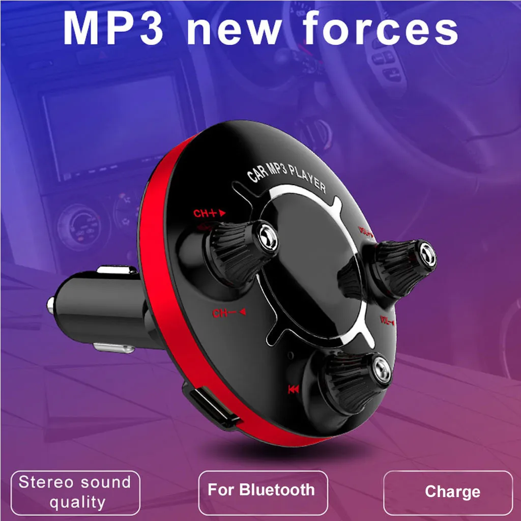 Автомобильный fm-передатчик для Bluetooth громкой связи MP3-плеер Радио адаптер зарядное устройство Поддержка Bluetooth вызовов