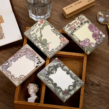 

Vintage Secret Garden Series Planner Sticky Notes Kawaii Stationery Cute Memo Pad Notepad Office Decoration Office Supplies