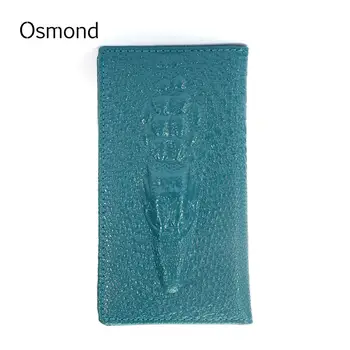 

Women Wallet Money Clip Credit Card Holder Simple Unisex Design New Men Wallets Crocodile Pattern Leather Purse PU Leather Blue