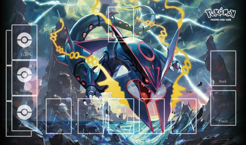 Takara Tomy PTCG аксессуары Pokemon игровой коврик карточная настольная игра Rayquaza игрушки