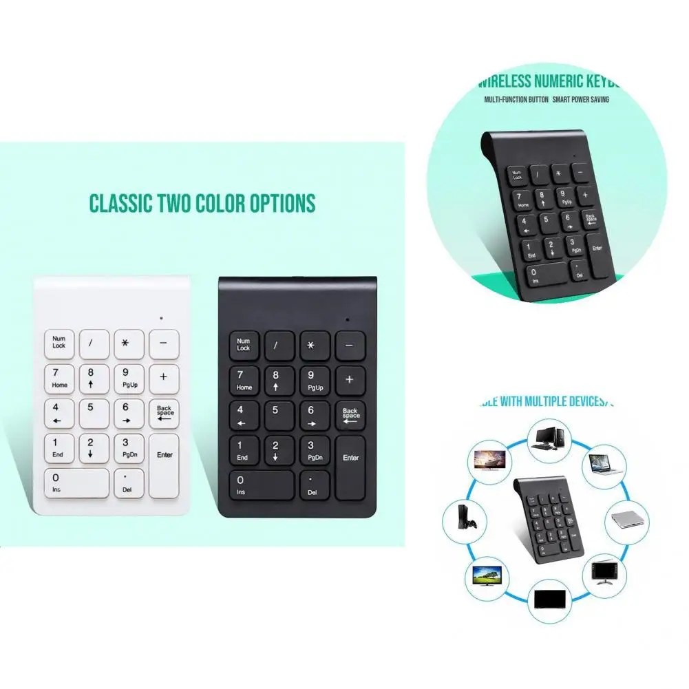 

Long Standby Time Mini 2.4G Wireless Mini Ultra-thin Numeric Keypad for Financial Staff