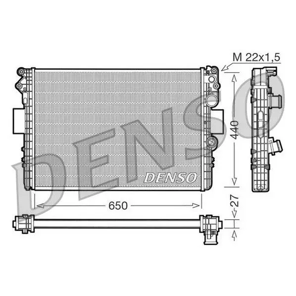 Радиатор системы охлаждения Iveco Daily IV 2.8D/2.8TD 99 DENSO D