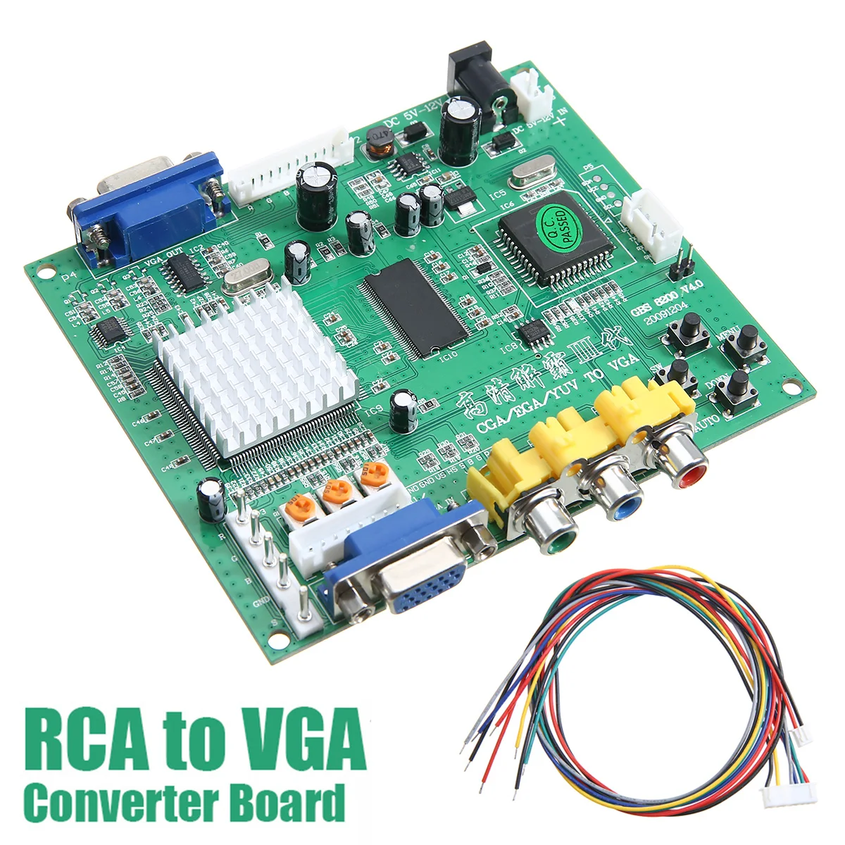 Плата преобразователя GBS8200 RCA в VGA HD плата HD9800 расширенное устройство
