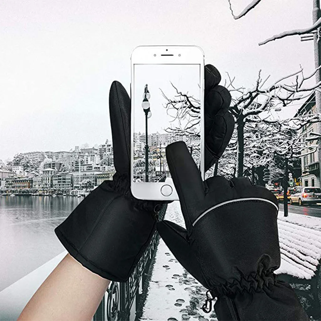 Женские usb-грелки для рук, электрические перчатки с пятью пальцами, мужские теплые перчатки, женские зимние перчатки для кемпинга и пеших прогулок