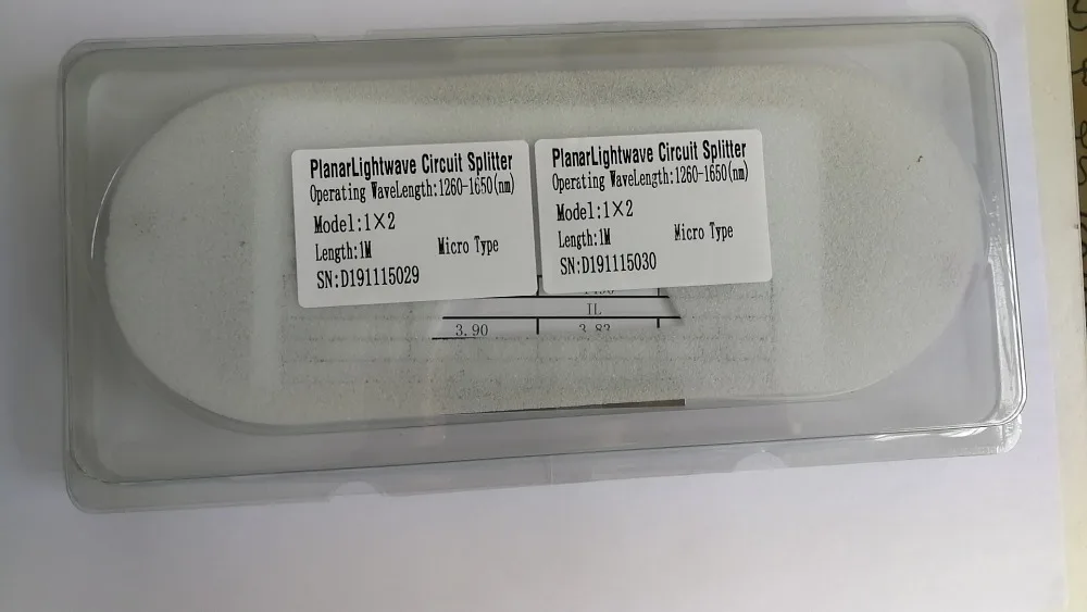 20pcs/lot1x2 волоконно-оптический разветвитель PLC без разъема cable1x20.9mmMini Blockless 2 порта PLC сплиттер