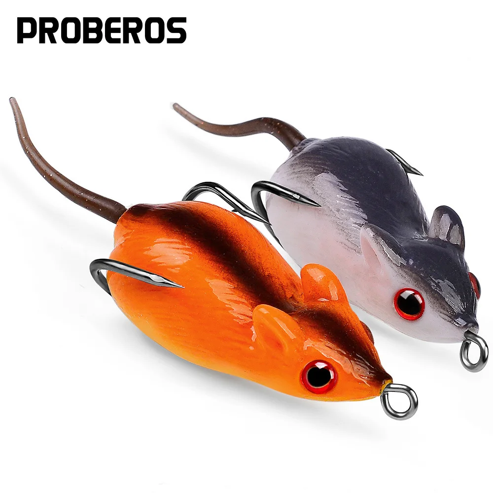 PROBEROS 1PCS Sinking Mouse Wobblers 5cm-9g Soft Fishing