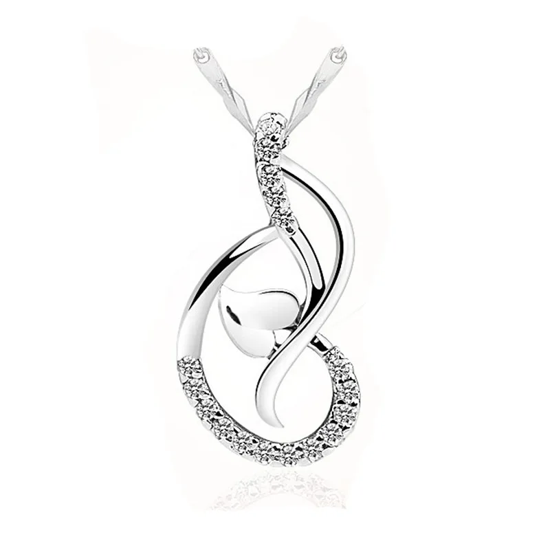 

Fashion Korean-style S925 Fine Silver Love Pendant Clavicle Women's Korean-style