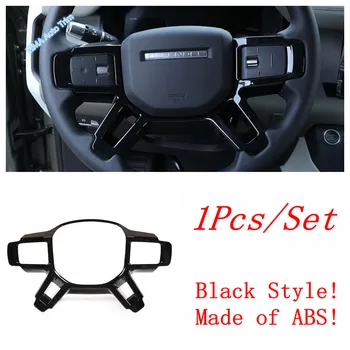

Lapetus Black Style Car Interior Steering Wheel Gear Shift Decoration Panel Cover Trim Fit For Land Rover Defender 110 2020 2021