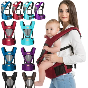 

Baby Carrier with Hip Seat for Newborn Infant Ergonomic Baby Wrap Sling Breathable Adjustable Hipseat Backpack 0-4 Years