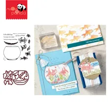 MP076 Tangki Ikan Metal Cutting Dies dan Perangko Stensil Scrapbooking Foto Album Kertas Kartu Embossing Kerajinan DIY(China)
