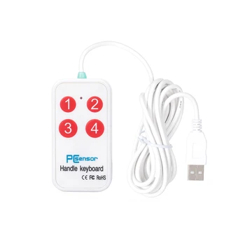 

4 USB Handle Keyboard 4 Buttons Handle Keyboard Support Custom Button Settings for Multimedia Teaching PADS Drawing