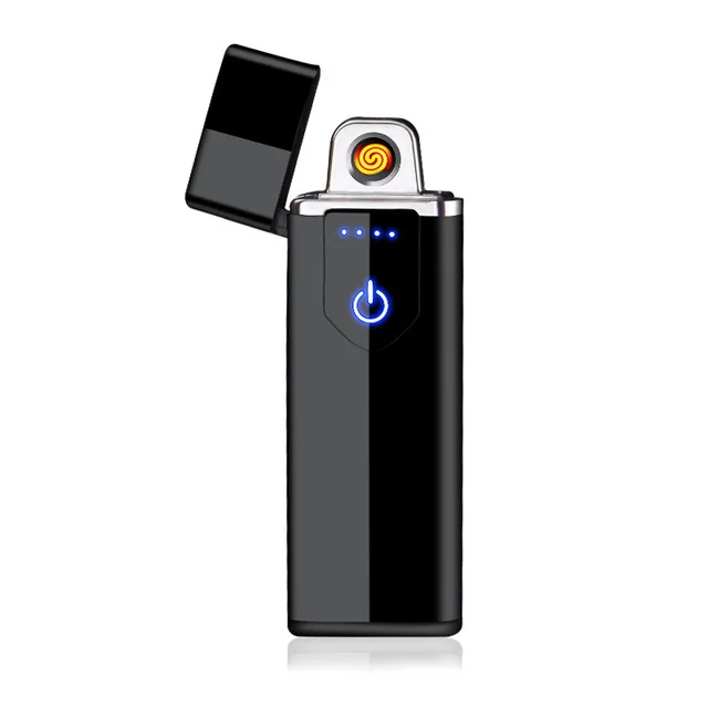6 Тонкий тропический лес электронная сигарета зажигалка USB перезарядка ветрозащитный беспламенный электрические зажигалки металлический плазменный прикуриватель подарок - Цвет: 6