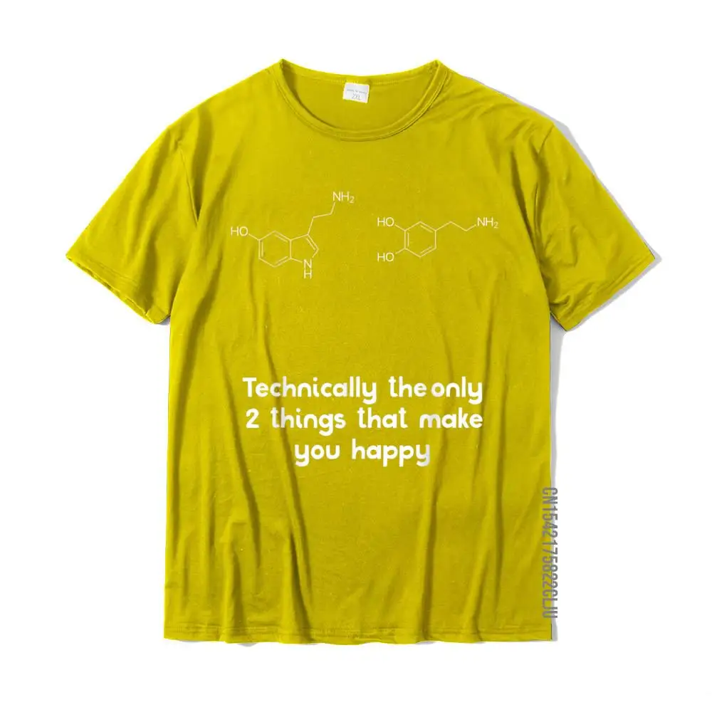 Geek Group Summer/Fall 100% Cotton Round Collar Men Tees Summer Tee Shirts 2021 Discount Short Sleeve Top T-shirts Funny Psychology Quote Serotonin Dopamine Gift Tee T-Shirt__31518 yellow