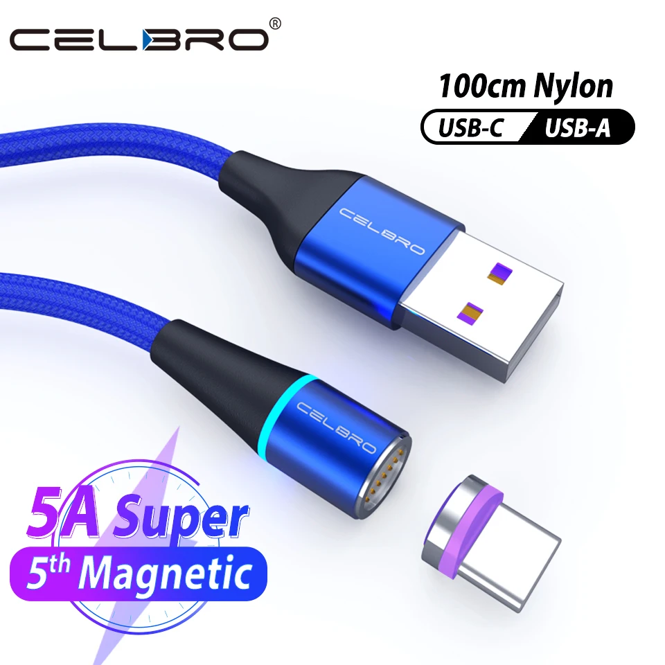 Магнитный кабель Micro usb type C Tipoc Led 5A Supercharge для huawei P30 P20 P10 mate 30 20 Pro Lite Cabo Usb Magnetico 1 м 3.3ft