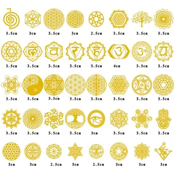 

40Pcs Copper Orgonite Sticker Tree Life Energy Tower Pyramid Epoxy Resin Crafts AXYD