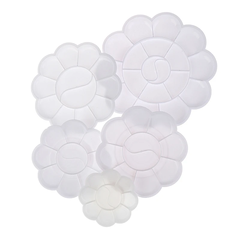 4 Size Palette Art Alternatives Paint Plastic Palette Supply White Watercolor Pigment Tray painting supplies