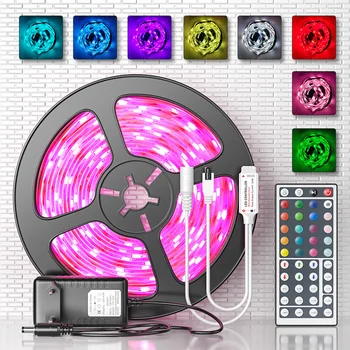 

LED Strip Light Luces LED RGB 2835 Music Sync Color Changing 10M 20M, App Controlled LED Lights Rope Lights christmas home decor