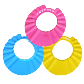 

Safe Shampoo Shower Bathing Bath Protect Soft Cap Hat For Baby Wash Hair Shield Bebes Children Bathing Shower Cap Hat Kids