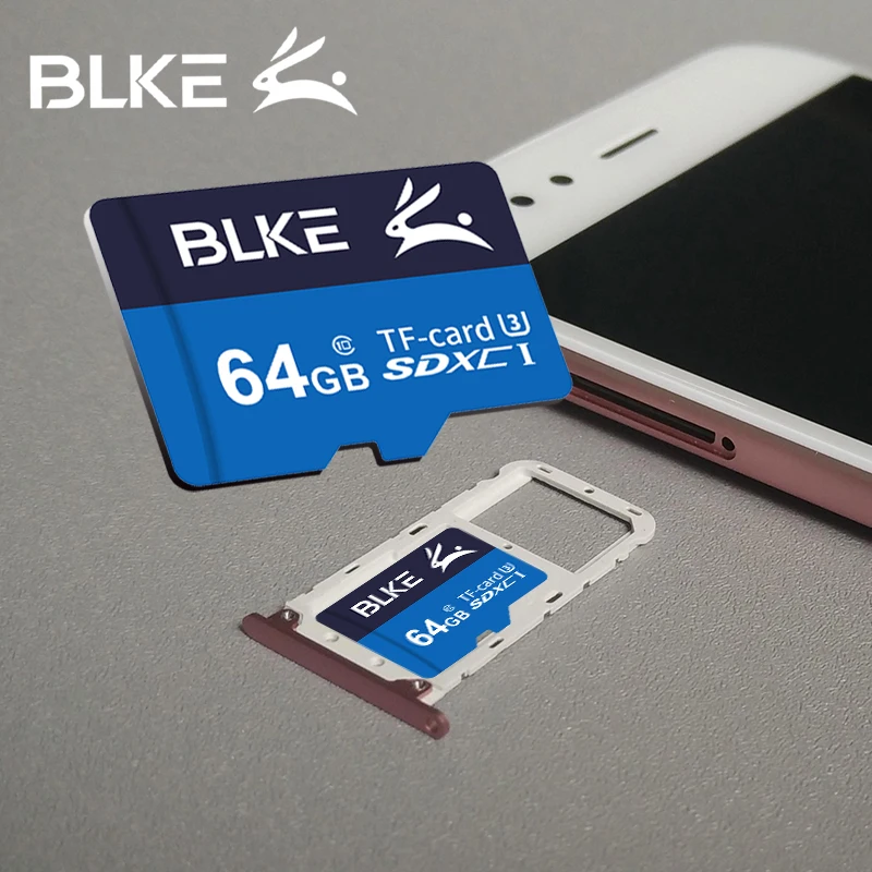 BLKE TF карты Class10 UHS-I U3 Micro SD карта, 32 ГБ, 64 ГБ, 128G 256 ГБ для мобильного телефона тахограф движения Камера высокое Скорость слот для карт памяти