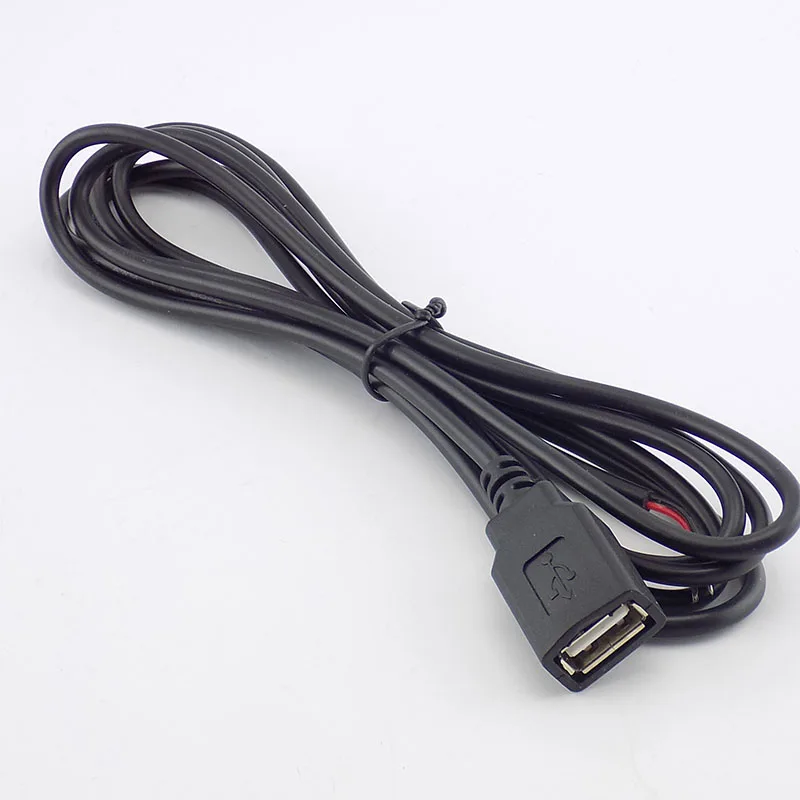 0,3/1/2 M USB 2,0 Тип женский 2 Pin DIY Удлинительный кабель силовой сети постоянного тока 5В Питание адаптер Разъем зарядного устройства провода E14
