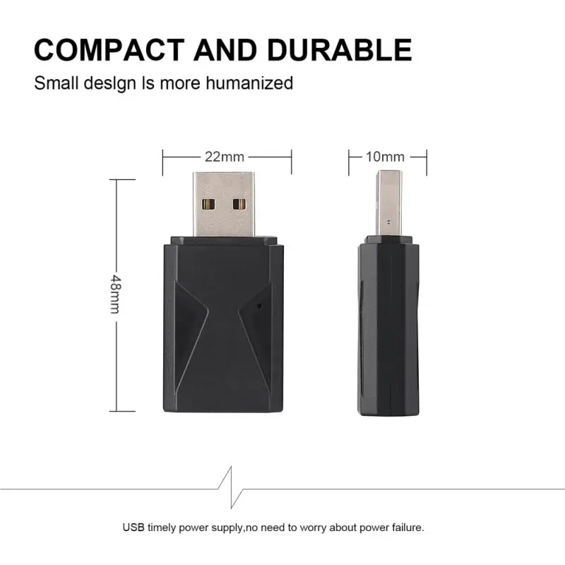 Горячий USB 2 в 1 Bluetooth 5,0 аудио передатчик приемник AUX беспроводной адаптер 10 м Рабочий диапазон для ТВ/автомобиля Встроенный микрофон