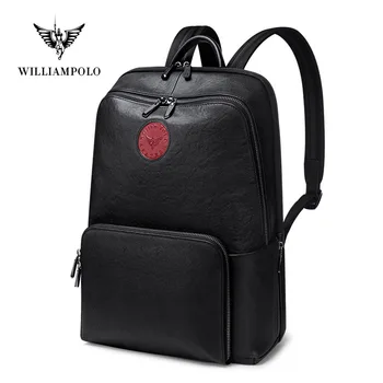 

Backpack Men Genuine Leather Zipper Bag Fashion Business Travel college Rear Anti-theft Large Capacity