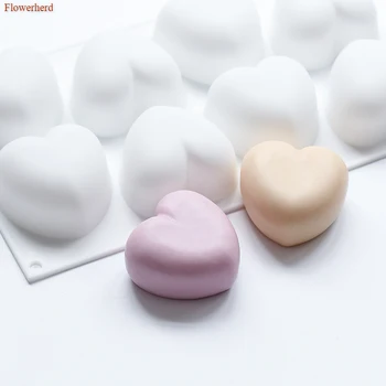 8 Holes Heart Shape Silicone Molds 3d Handmade Soap Molds for Soap Making Fondant Cake Silicone Mold Chocolate Mold Cake Decors 1