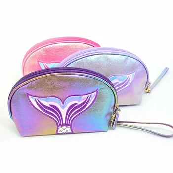 

Fashion Laser Cartoon Mermaid Makeup Bag Women Cosmetic Bag Zipper Make Up Pouch Travel Toiletry Organizer Beauty Vanity Case