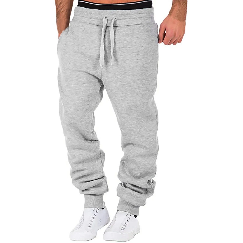 Monos deportivos empalme para Hombre, Pantalones informales bolsillos y cordón, de cintura media|Pantalones informales| AliExpress