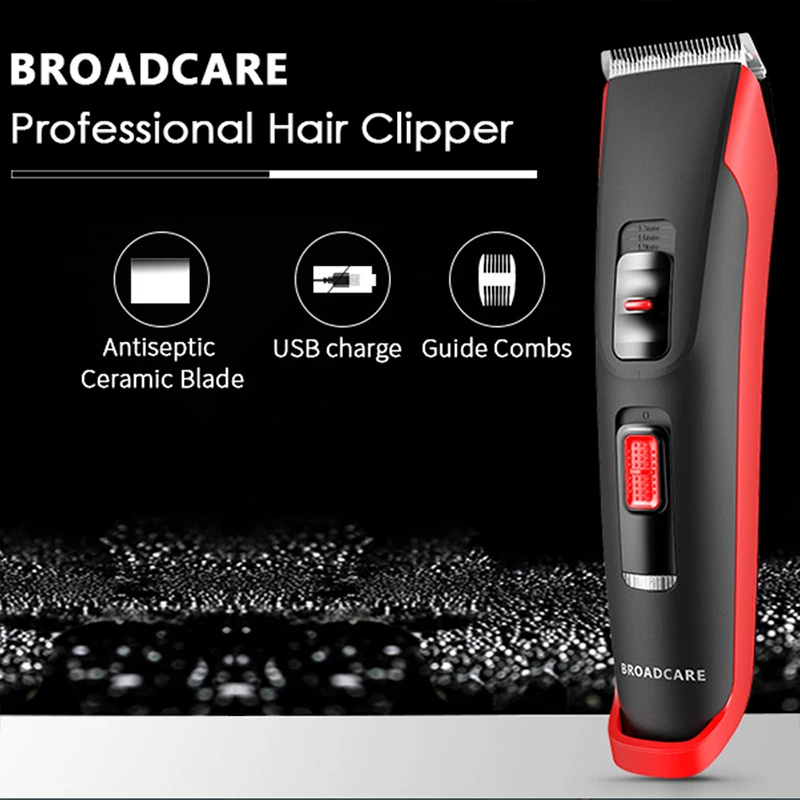 Kaufen Professional Hair Trimmer USB Aufladbare Bart Haar Clipper männer Cordless Haarschnitt Elektrische Haar Schneiden Rasieren Maschine