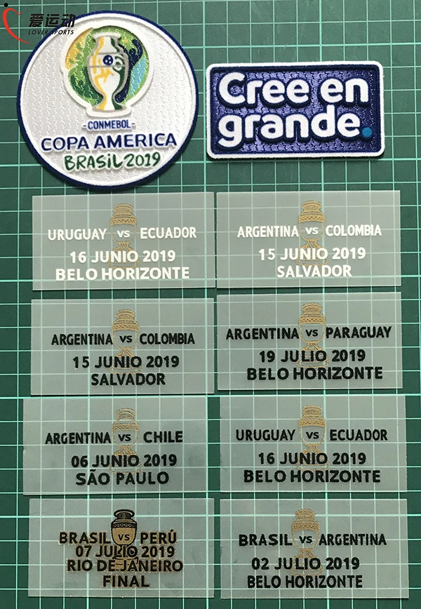 Патч COPA AMERICA Brazil 2019 патч с датой для матча Бразилия Аргентина Перу Уругвай Чили