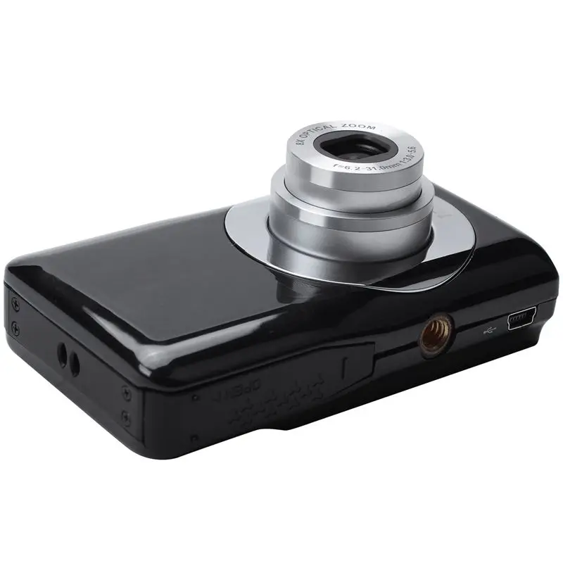 

Compact Digital Camera Dc-V100 Rechargeable Lithium Battery Camera With 5X Optical Zoom,4X Digital Zoom(Black)